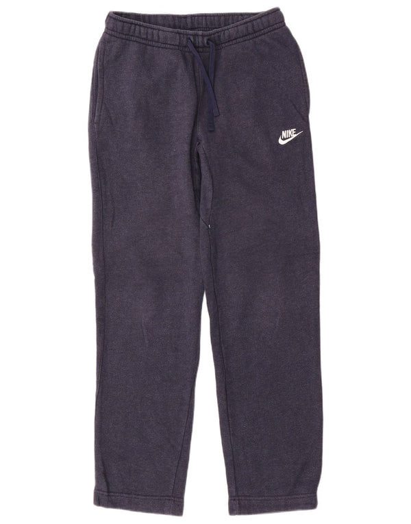 Calça de treino feminina Nike UK 10 pequena azul marinho algodão