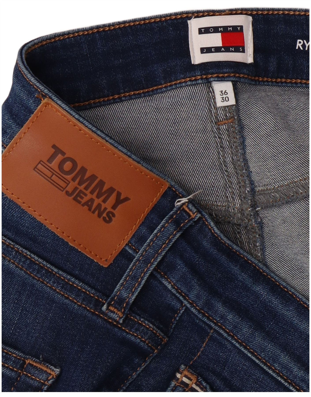 TOMMY HILFIGER Masculino Ryan Regular Fit Jeans retos W36 L30 Azul Algodão