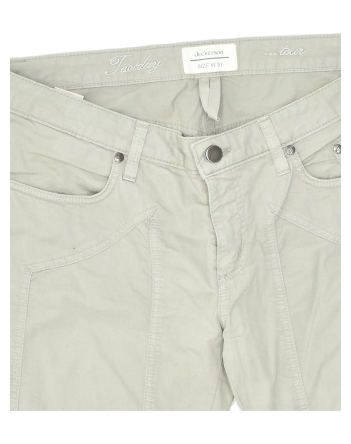 JECKERSON Womens Slim Casual Trousers W34 L27 Beige Cotton | Vintage | Thrift | Second-Hand | Used Clothing | Messina Hembry 