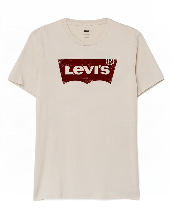 Camiseta gráfica masculina Levi's Top XS algodão branco