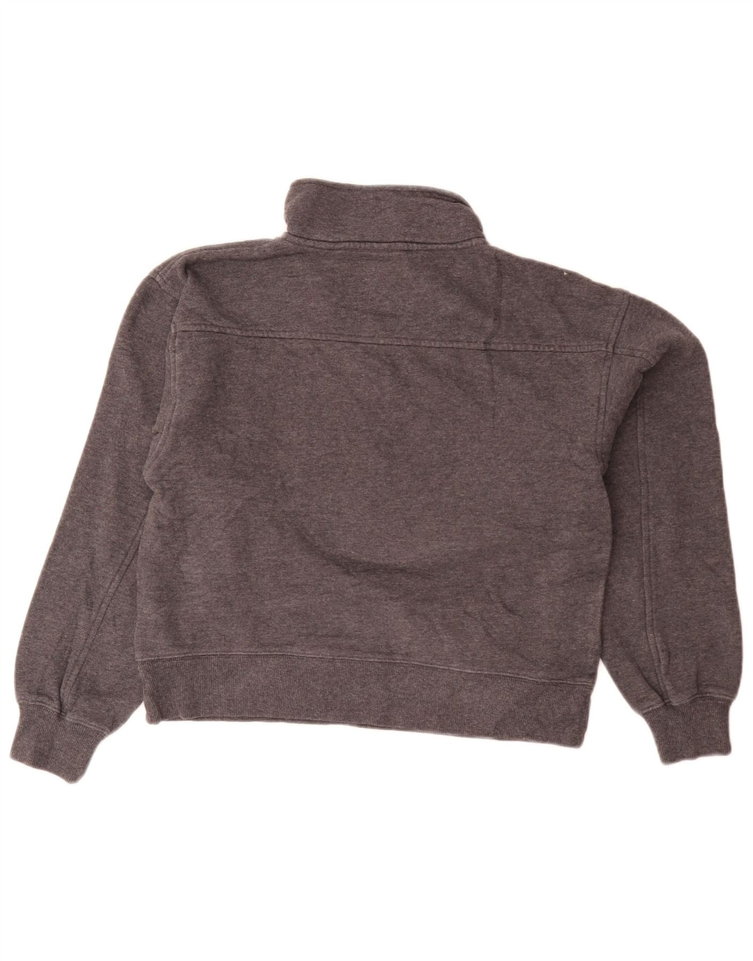 Fila Suéter feminino oversized com gola e zíper, suéter UK 10 pequeno cinza