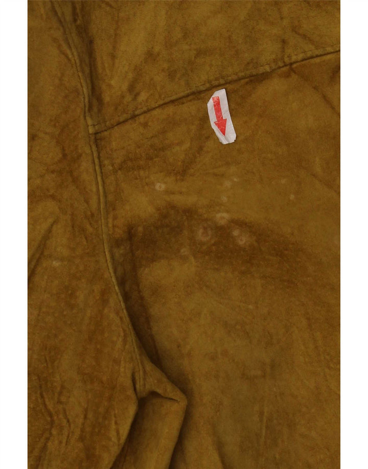 Jaqueta de camurça feminina vintage IT 48 XL cáqui
