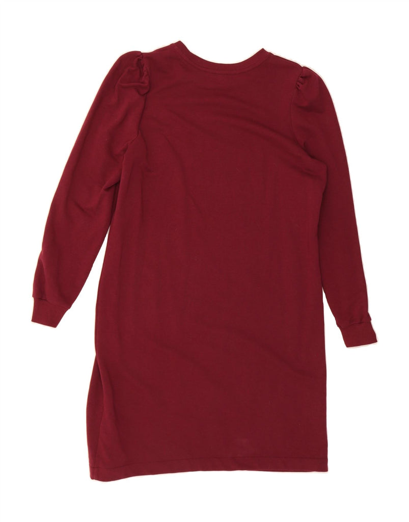 BODEN Womens Sweatshirt Jumper Dress UK 16 Large Burgundy Cotton Vintage Boden and Second-Hand Boden from Messina Hembry 