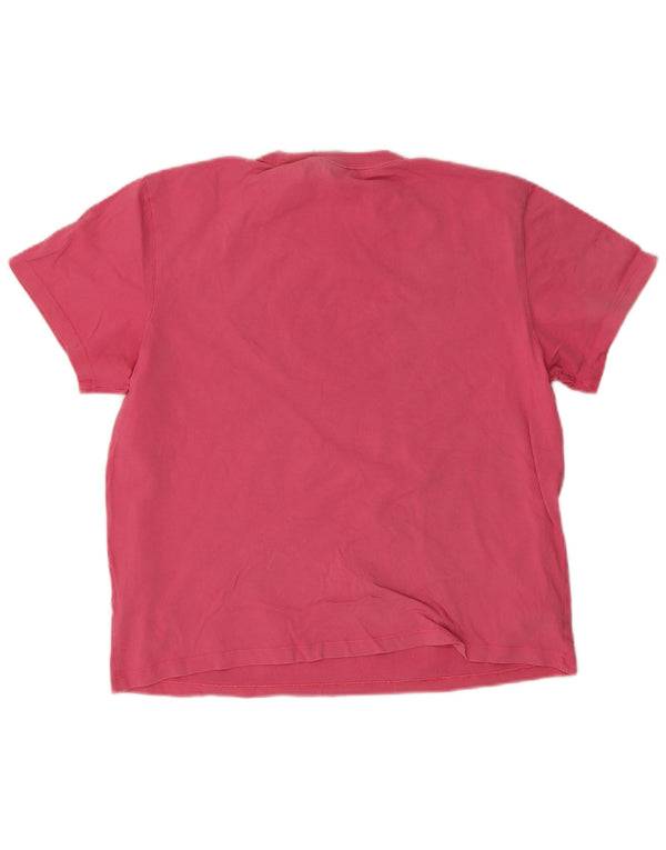 Adidas Camiseta Feminina Oversized Graphic Top Reino Unido 8/10 Pequeno Algodão Rosa