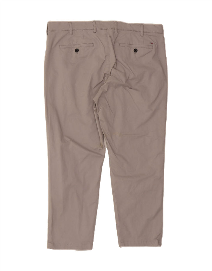 TOMMY HILFIGER Mens Straight Chino Trousers W38 L26 Grey Cotton Vintage Tommy Hilfiger and Second-Hand Tommy Hilfiger from Messina Hembry 