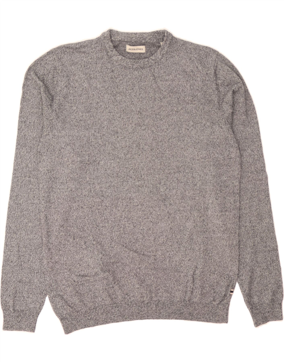 JACK & JONES Mens Crew Neck Jumper Sweater Medium Grey Flecked Vintage Jack & Jones and Second-Hand Jack & Jones from Messina Hembry 
