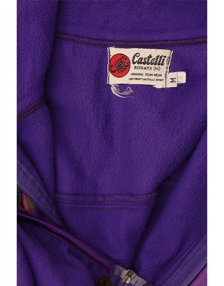 Jaqueta masculina de treino Castelli UK 38 xadrez roxo médio