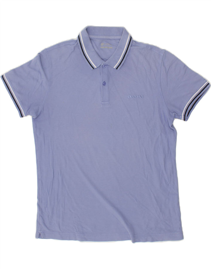 LOTTO Mens Polo Shirt Large Purple Cotton Vintage Lotto and Second-Hand Lotto from Messina Hembry 