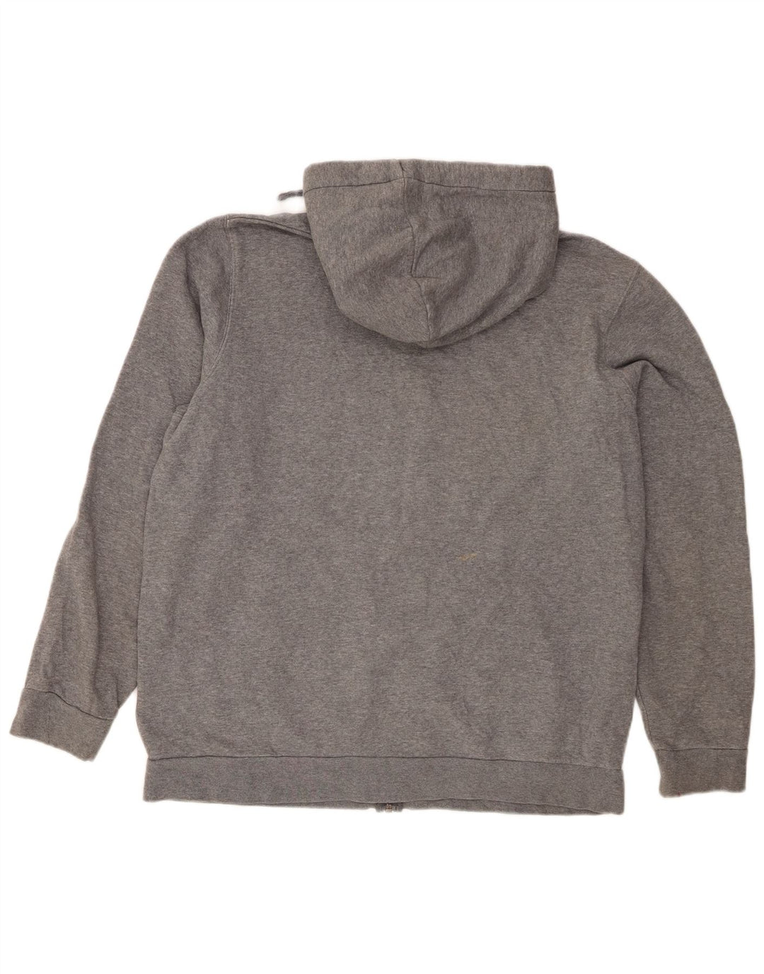 Suéter masculino Under Armour com capuz e zíper grande algodão manchado cinza