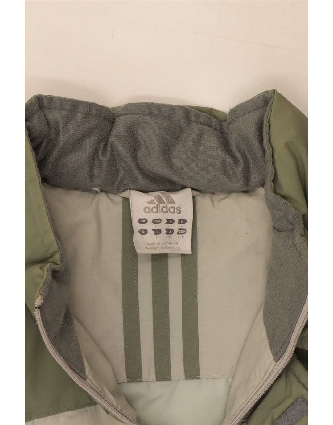 Jaqueta acolchoada masculina Adidas UK 40 grande poliéster colorblock multicolorido