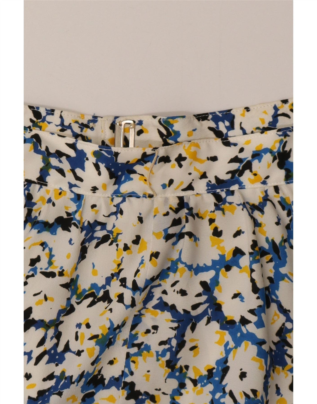 Saia feminina vintage evasê W26 pequena floral multicolorida