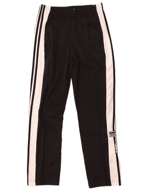 Adidas Womens Graphic Tracksuit Calças UK 8/10 Small Black Colourblock