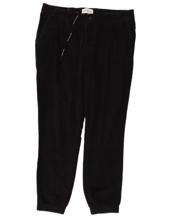 Calvin Klein Calça jogger masculina de veludo cotelê grande W36 L28 algodão preto