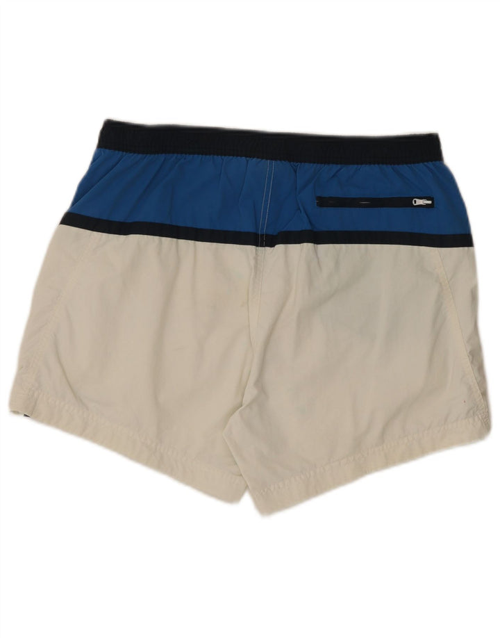 Shorts de natação masculino Champion grande bloco colorido branco