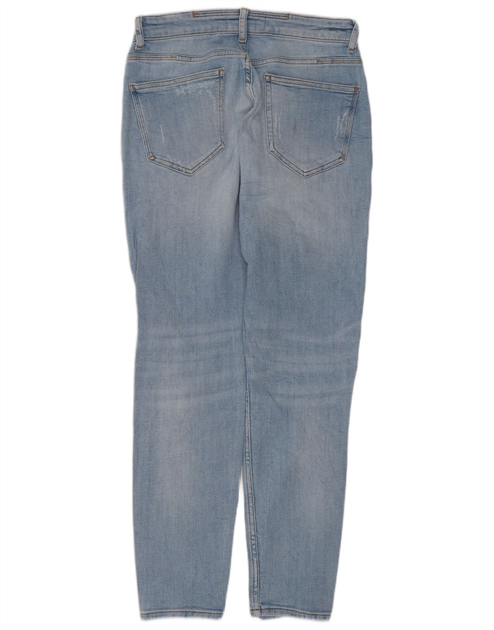 Zara Jeans masculino desgastado cônico EU 40 médio W31 L29 azul