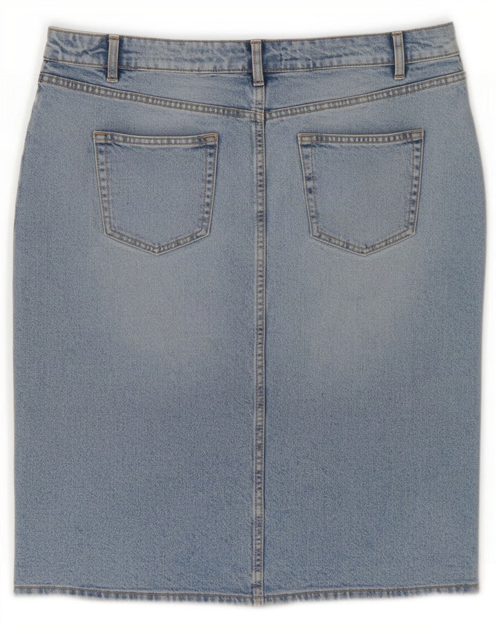 Saia jeans feminina Zara grande W30 azul