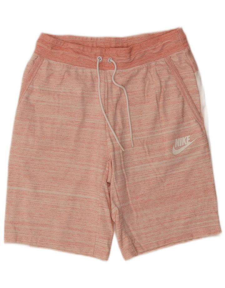 Shorts esportivos masculinos Nike pequeno algodão listrado rosa