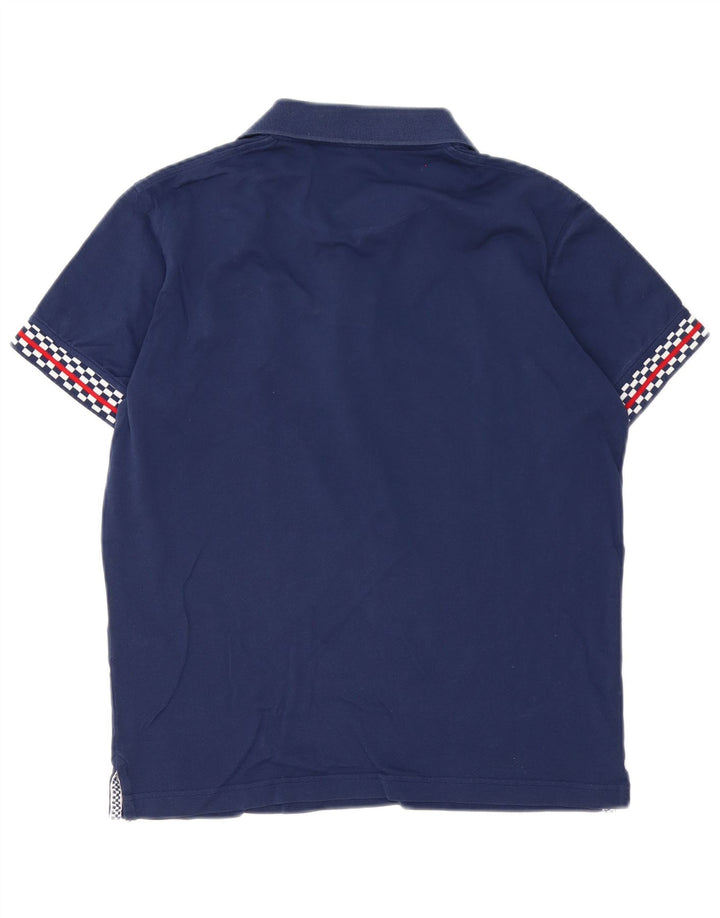 Camisa pólo masculina Harmont & Blaine pequena algodão azul marinho