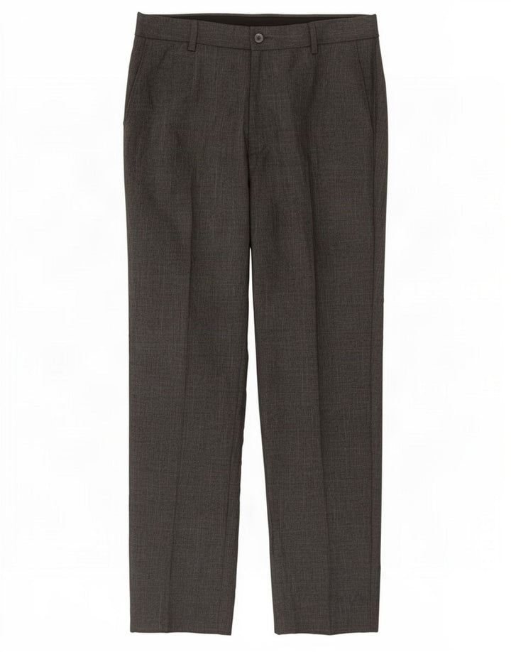 Calça masculina Marks & Spencer Slim Suit W30 L29 cinza poliéster