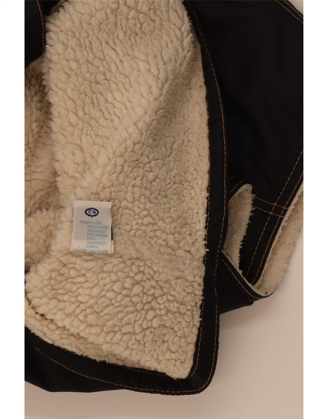 Colete C&A Boys Sherpa 11-12 Anos Preto Nylon