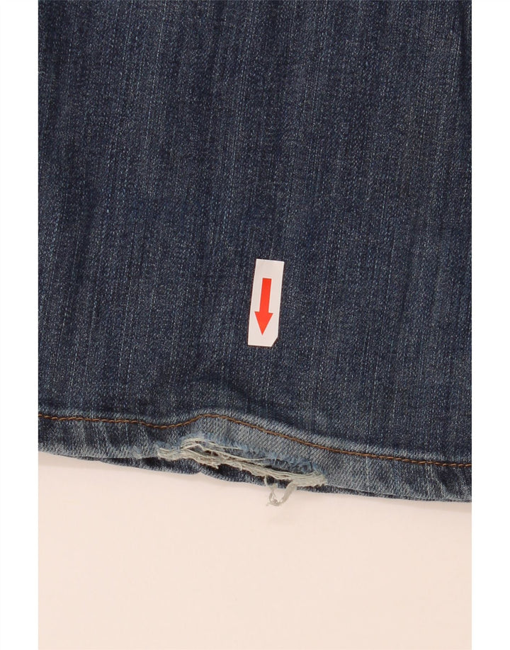 Wrangler Mens Straight Jeans W36 L32 Azul Algodão