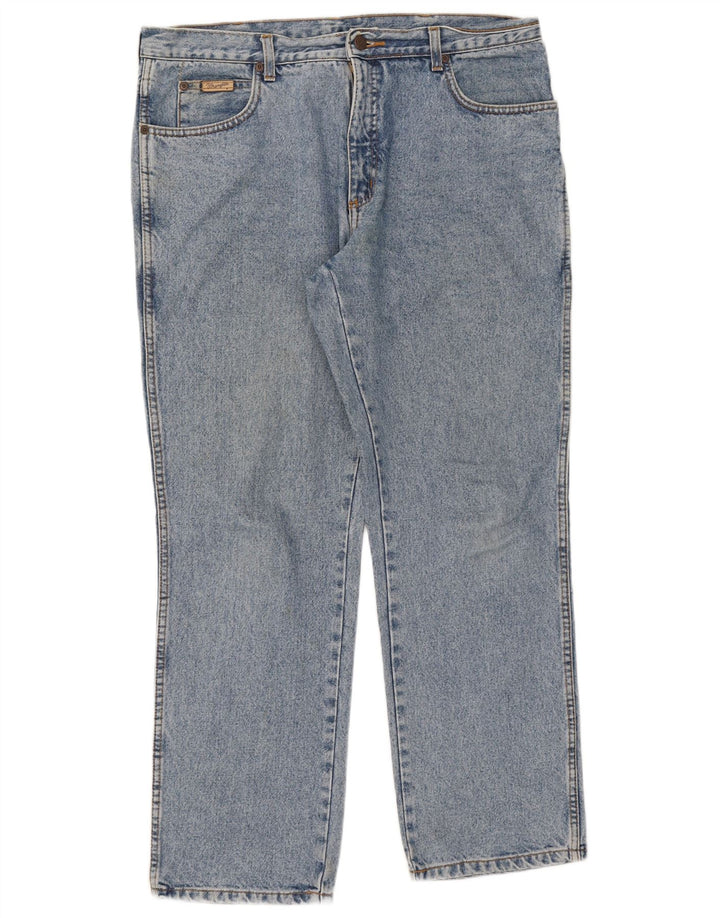 Wrangler Masculino Texas Straight Jeans W36 L30 Azul Algodão