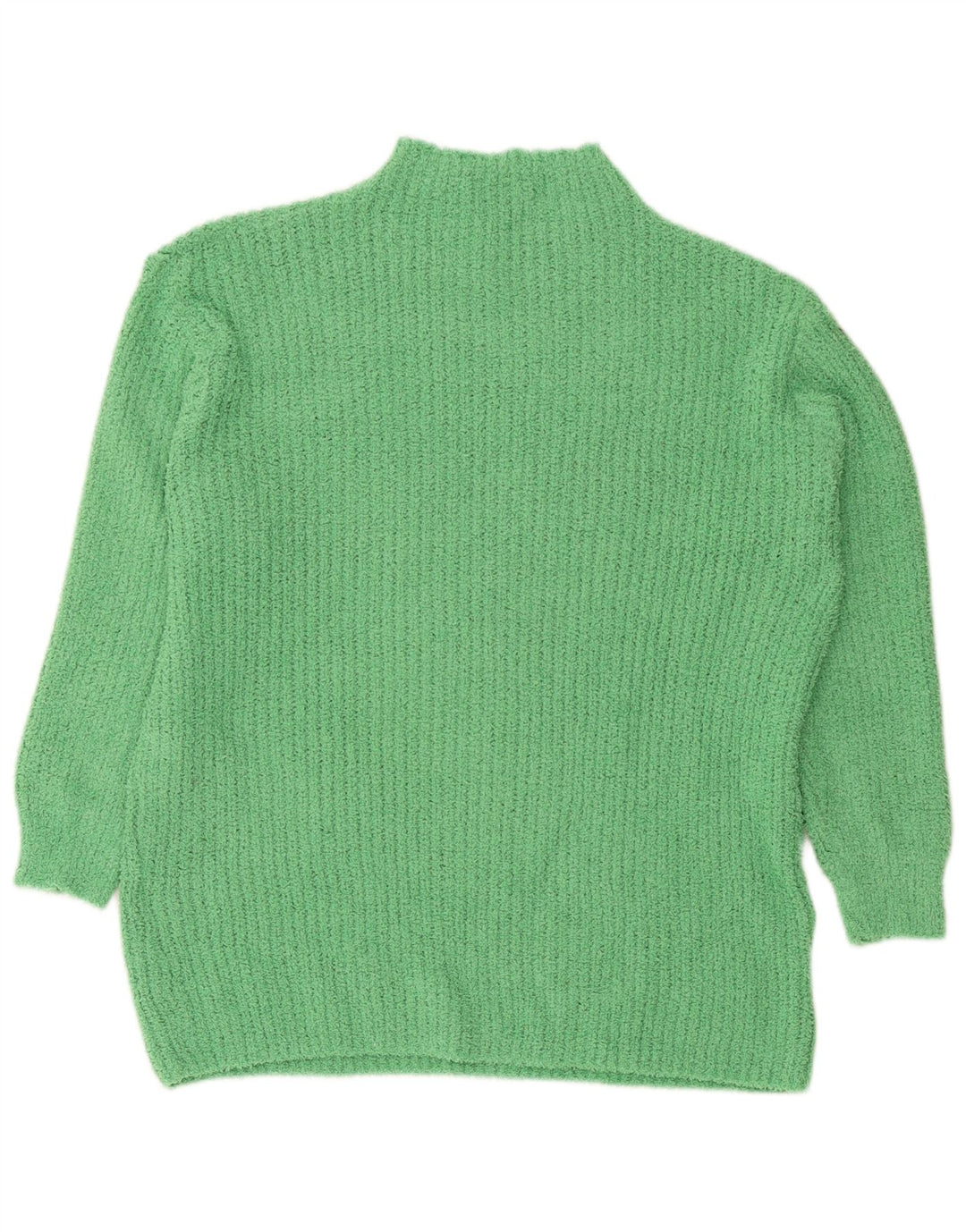 Suéter feminino Zara com gola tartaruga Reino Unido 10 poliéster verde pequeno