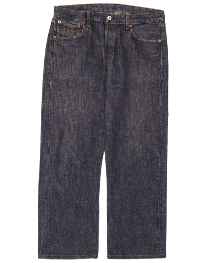 Calça jeans masculina Levi's 501 Straight W36 L28 azul marinho