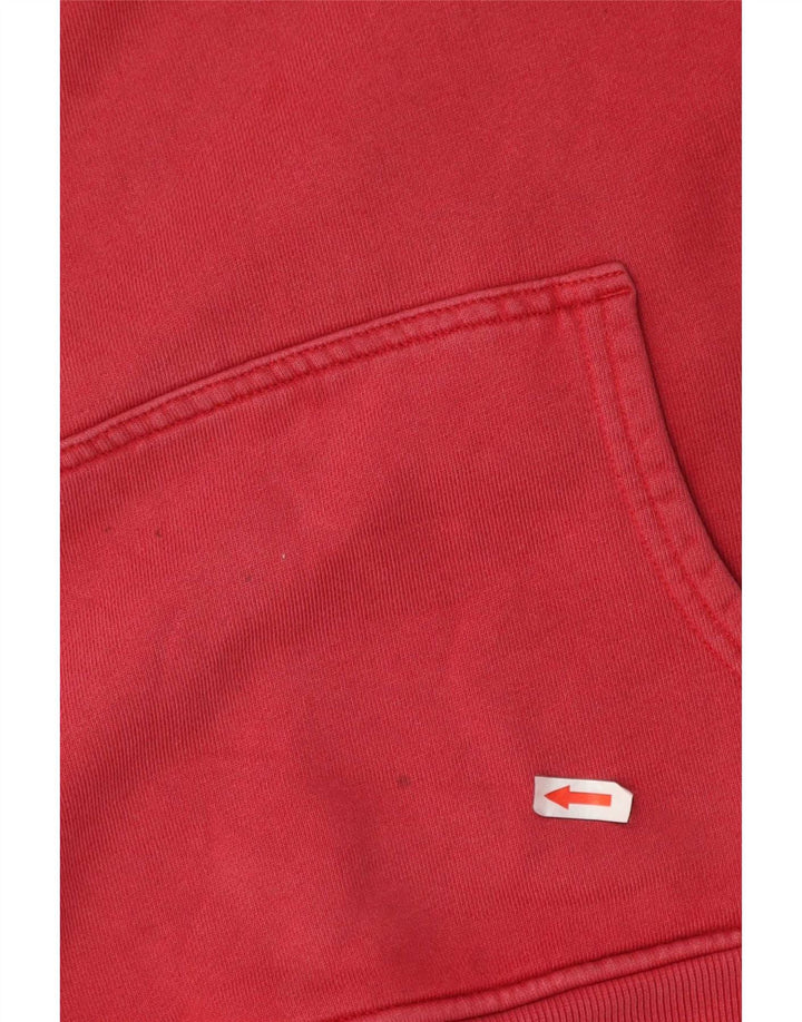 Fat Face Mens Hoodie Jumper Médio Algodão Vermelho