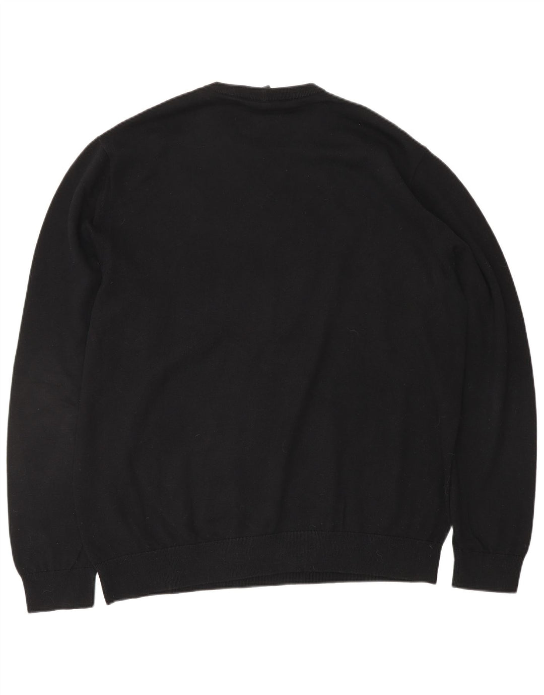 ARMANI EXCHANGE Suéter masculino com gola redonda e grande algodão preto