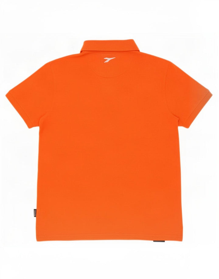 Camisa polo masculina Diadora médio algodão laranja