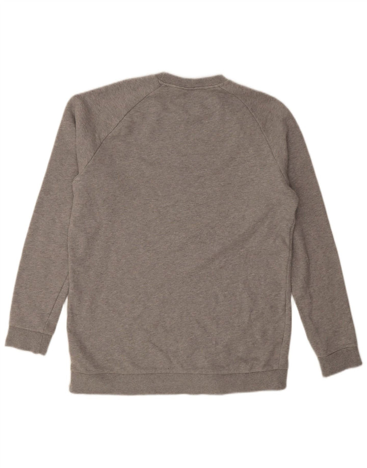 Adidas Mens Graphic Moletom Jumper Médio Algodão Cinza