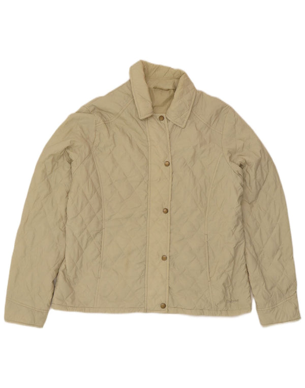 Jaqueta acolchoada feminina Barbour UK 18 XL cáqui poliamida
