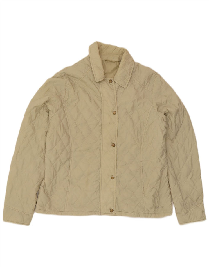 Jaqueta acolchoada feminina Barbour UK 18 XL cáqui poliamida