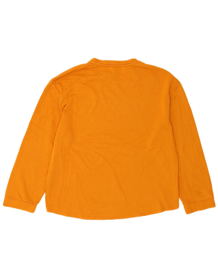 Zara feminino Trafaluc moletom jumper UK 14 médio laranja algodão