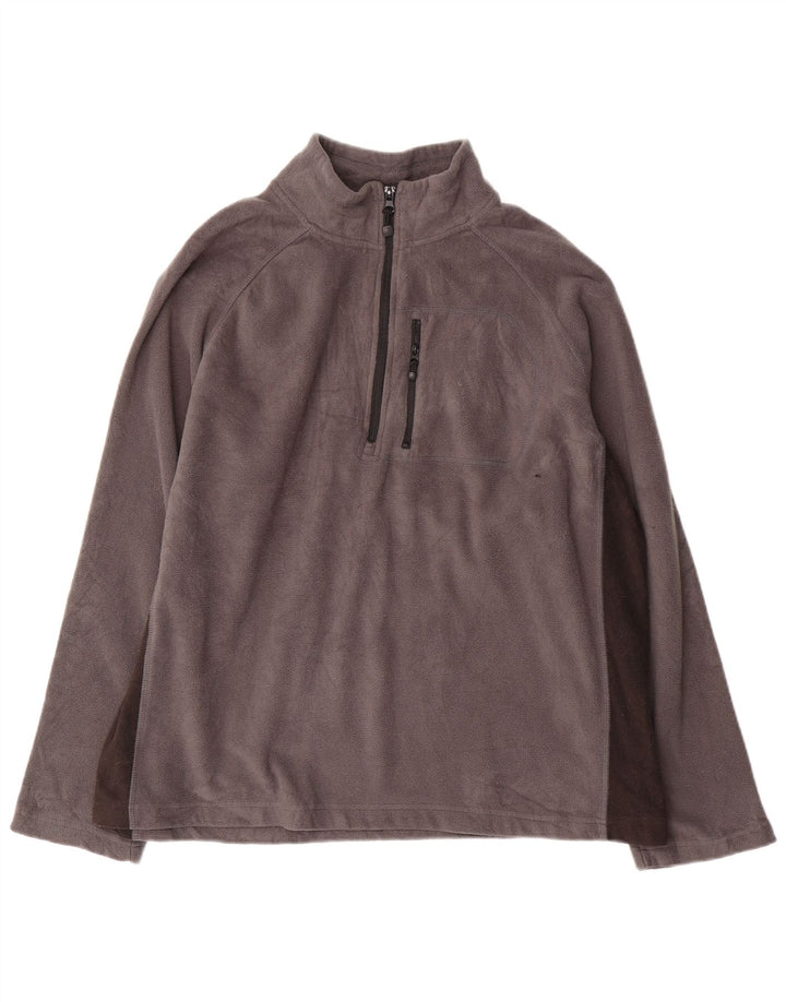 Jumper de lã masculino Starter UK 42/44 grande cinza colorblock poliéster