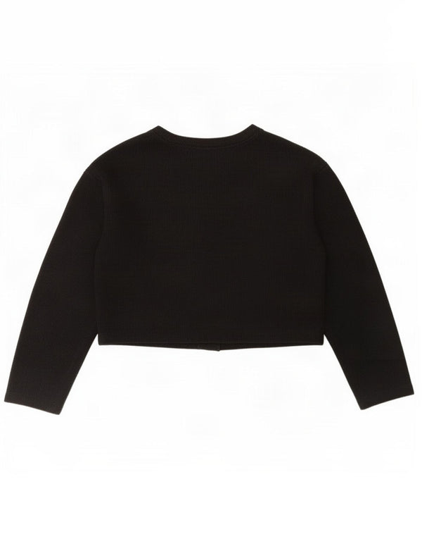 Suéter cardigã feminino Zara UK 14 algodão preto médio