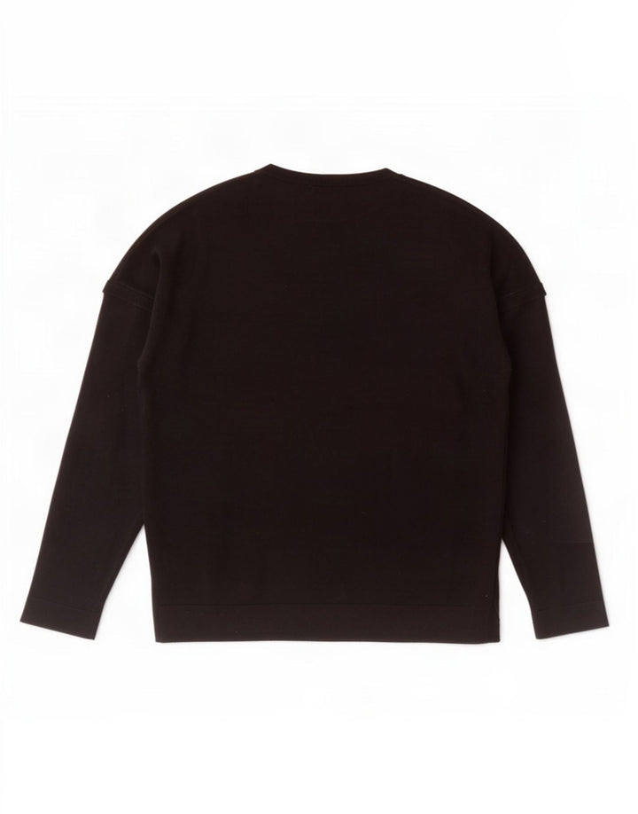 Zara Suéter masculino com gola canoa grande preto