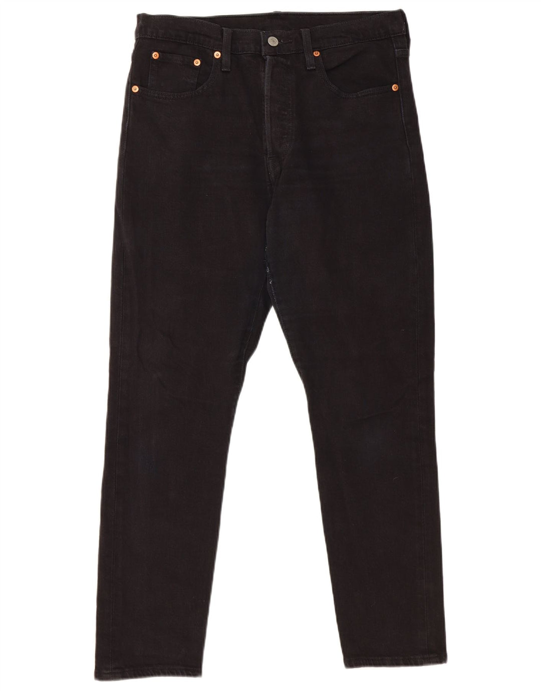 Calça jeans masculina Levi's 501 Straight W29 L28 algodão preto