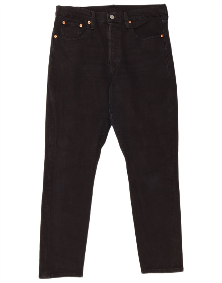 Calça jeans masculina Levi's 501 Straight W29 L28 algodão preto