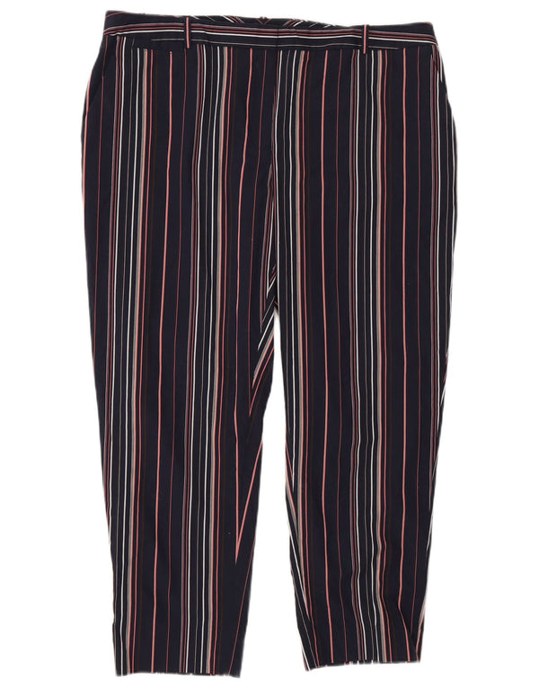 Calças cropped femininas Tommy Hilfiger US 10 grandes W32 L25 azul marinho