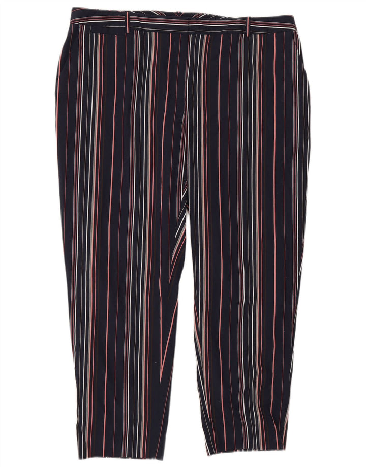 Calças cropped femininas Tommy Hilfiger US 10 grandes W32 L25 azul marinho