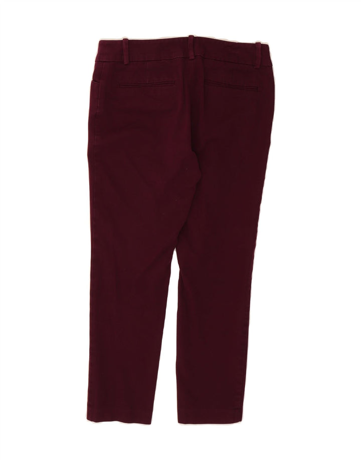 MOSSIMO Womens Slim Casual Trousers US 6 Medium W32 L26 Burgundy Cotton Vintage Mossimo and Second-Hand Mossimo from Messina Hembry 