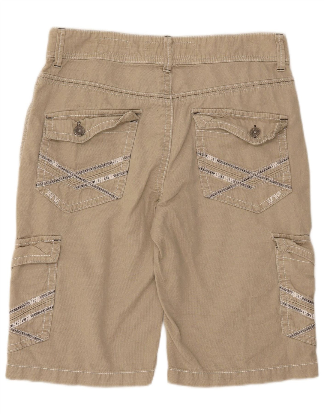 Shorts cargo masculino BKE de ajuste padrão W31 algodão bege médio