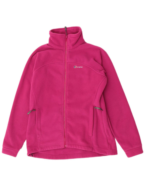 Jaqueta de lã feminina Berghaus UK 14 grande poliéster rosa