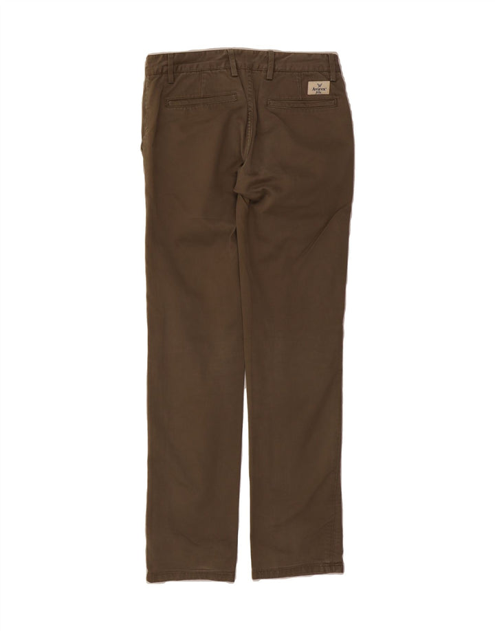 AVIREX Mens Straight Chino Trousers W 30 L32 Khaki Cotton Vintage Avirex and Second-Hand Avirex from Messina Hembry 