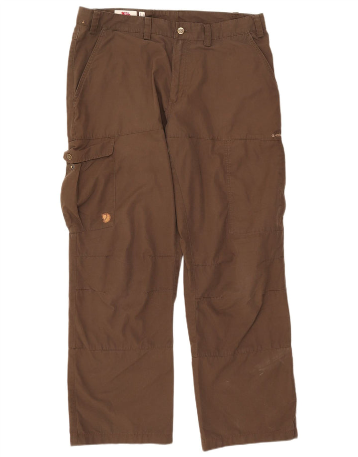 Calça cargo reta masculina Fjall Raven W37 L31 poliéster cáqui