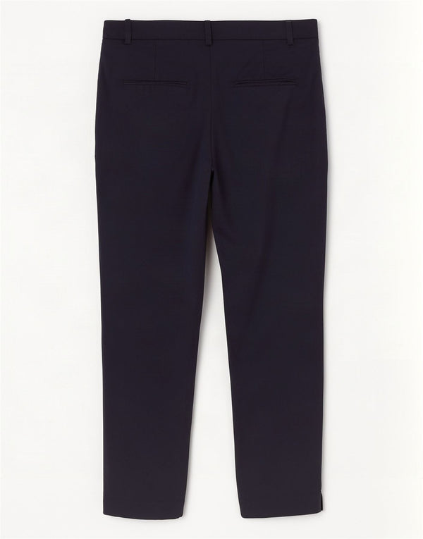 Calça Chino Reta Feminina Zara EU 38 Pequeno W28 L26 Azul Marinho