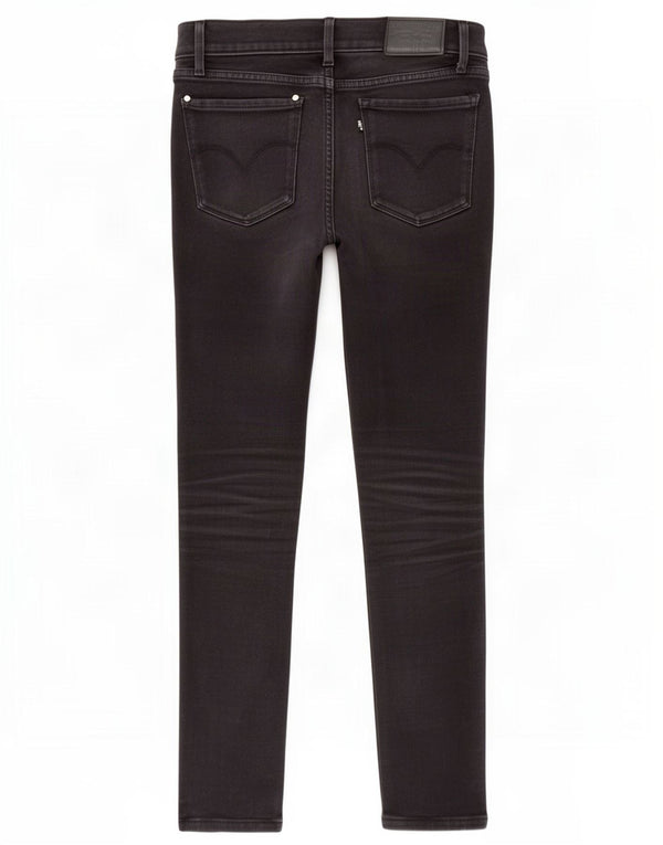 Calça jeans feminina Levi's 710 Super Skinny W26 L28 algodão preto