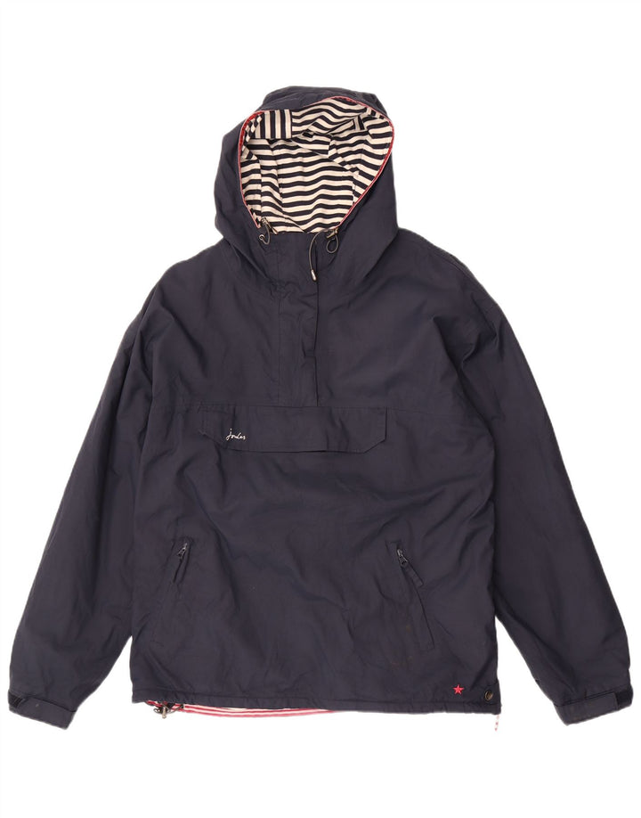 Jaqueta Anorak feminina Joules com capuz grande tamanho Reino Unido 16 grande azul marinho